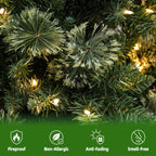 6 Ft Slim Mixed-Tip Pre-Lit Artificial Christmas Tree with 200 Warm White LED Lights