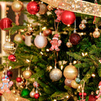Vivatrees 7.5FT 9FT 12FT Prelit Artificial Christmas Tree with Warm White LED Lights, Metal Stand, Hinged Branches for Holiday Home Decoration