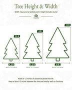7.5' FirstSnow Light Flocked Fir Artificial Christmas Tree with 450 Warm White LED Lights