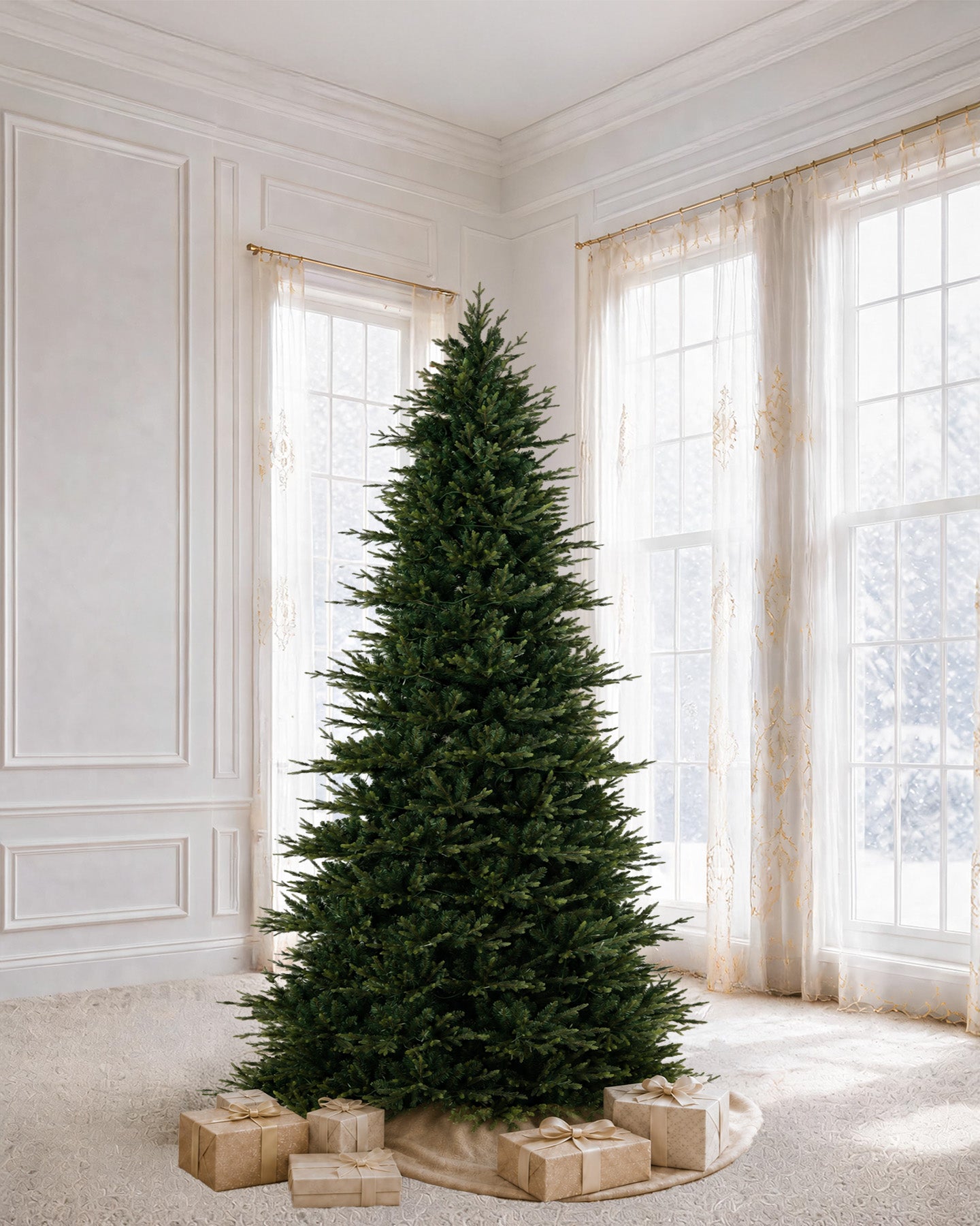 7.5' Evercrest Pre-Lit Fir Artificial Christmas Tree with 450 Warm White LED Lights