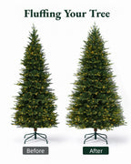 7.5' Evercrest Pre-Lit Fir Artificial Christmas Tree with 450 Warm White LED Lights
