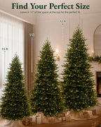 7.5' Evercrest Pre-Lit Fir Artificial Christmas Tree with 450 Warm White LED Lights
