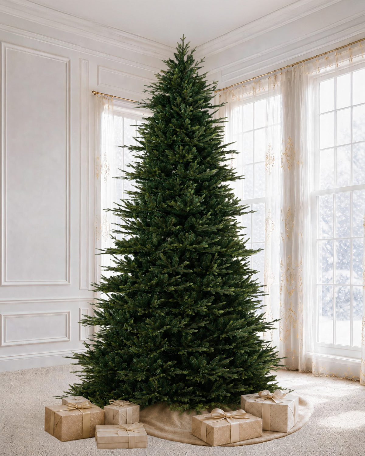 7.5' Evercrest Pre-Lit Fir Artificial Christmas Tree with 450 Warm White LED Lights
