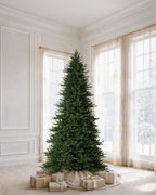 7.5' EverJoy Pre-Lit Fir Artificial Christmas Tree with 450 Warm White & Color LED Lights