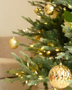 12' EverJoy Pre-Lit Fir Artificial Christmas Tree with 850 Warm White & Color LED Lights