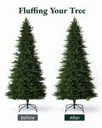 12' EverJoy Pre-Lit Fir Artificial Christmas Tree with 850 Warm White & Color LED Lights