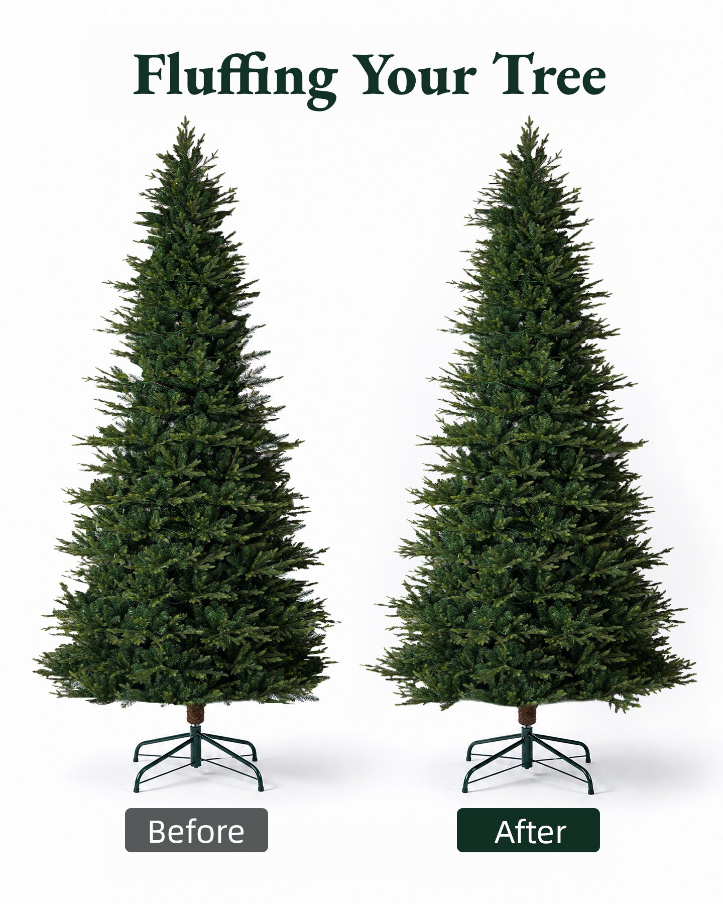 12' EverJoy Pre-Lit Fir Artificial Christmas Tree with 850 Warm White & Color LED Lights