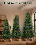 12' EverJoy Pre-Lit Fir Artificial Christmas Tree with 850 Warm White & Color LED Lights