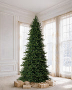 9' EverJoy Pre-Lit Fir Artificial Christmas Tree with 600 Warm White & Color LED Lights