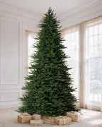 12' EverJoy Pre-Lit Fir Artificial Christmas Tree with 850 Warm White & Color LED Lights