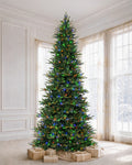 12' EverJoy Pre-Lit Fir Artificial Christmas Tree with 850 Warm White & Color LED Lights