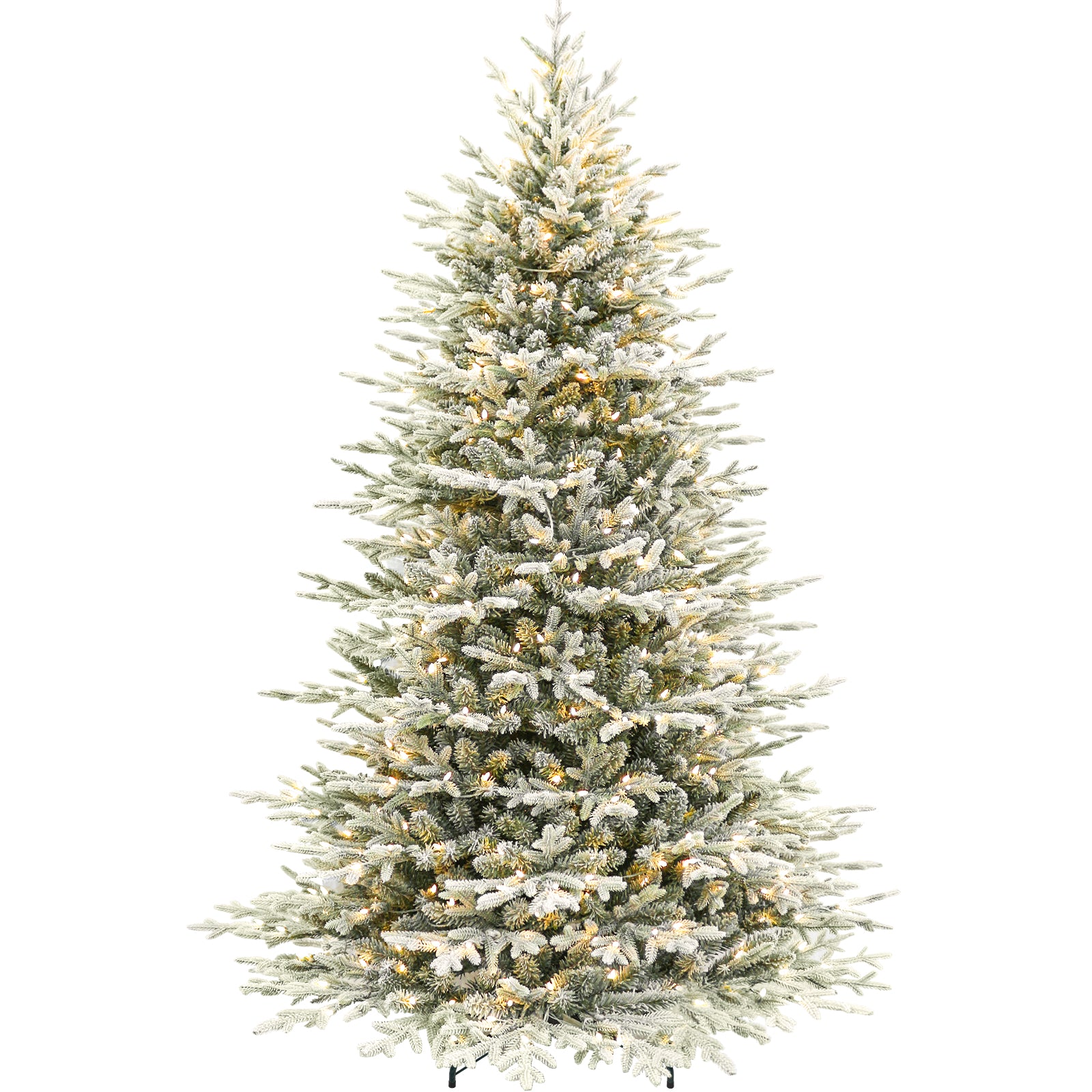 Vivatrees 7.5FT 9FT 12FT Prelit Xmas Tree, Multi-Color LED Lighting, Hinged Branches, Metal Stand, Realistic Holiday Pine Tree for Decor (Copy)