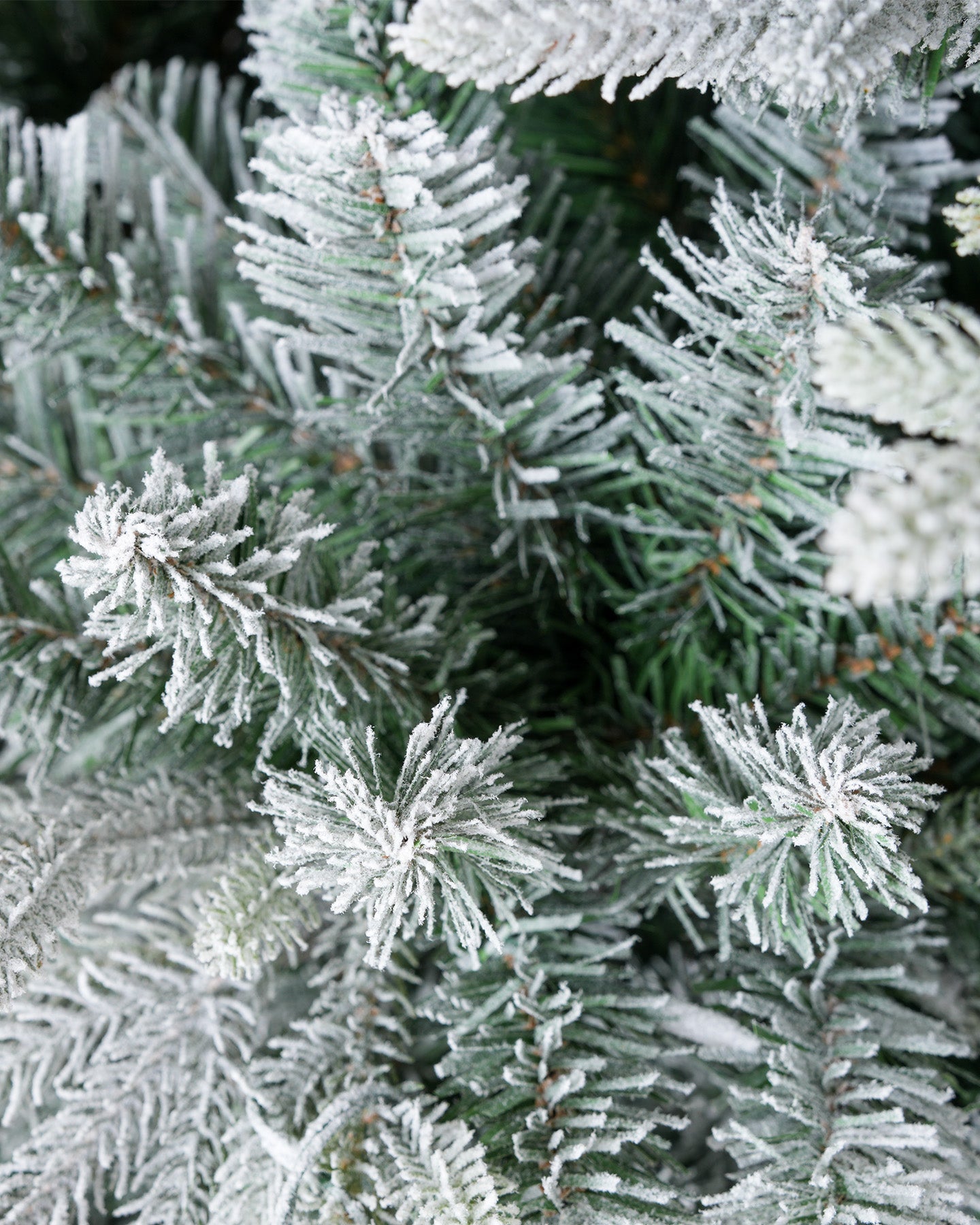 9' FirstSnow Light Flocked Fir Artificial Christmas Tree with 600 Warm White LED Lights
