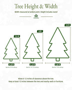 9' Woodland Flocked Pine Artificial Christmas Tree with 600 Warm White & Color LED Lights