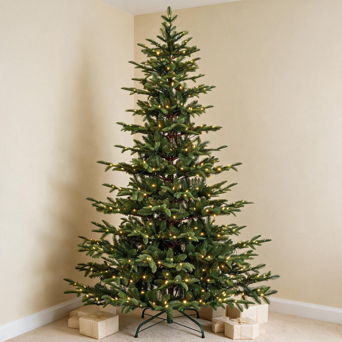 7.5 Ft Sparse Mixed-Tip Pre-Lit Artificial Christmas Tree with 450 Warm White LED Lights