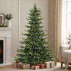 7.5 Ft Sparse Mixed-Tip Pre-Lit Artificial Christmas Tree with 450 Warm White LED Lights