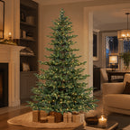 7.5 Ft Sparse Mixed-Tip Pre-Lit Artificial Christmas Tree with 450 Warm White LED Lights