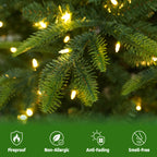 6 Ft Sparse Mixed-Tip Pre-Lit Artificial Christmas Tree with 330 Warm White LED Lights