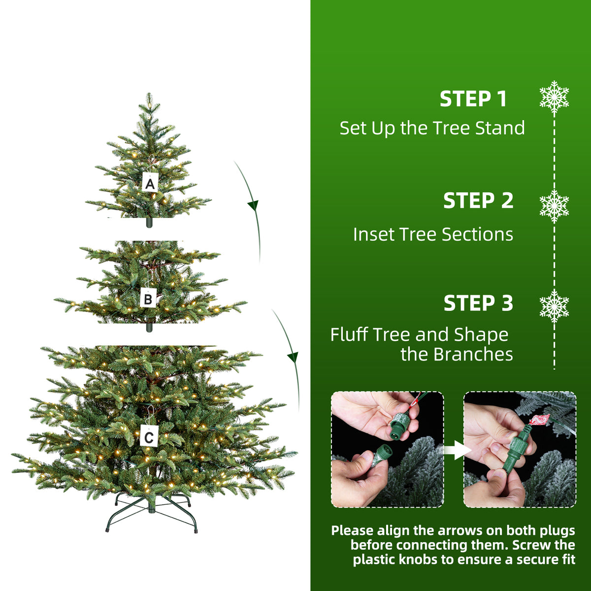 6 Ft Sparse Mixed-Tip Pre-Lit Artificial Christmas Tree with 330 Warm White LED Lights