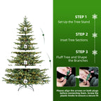 6 Ft Sparse Mixed-Tip Pre-Lit Artificial Christmas Tree with 330 Warm White LED Lights