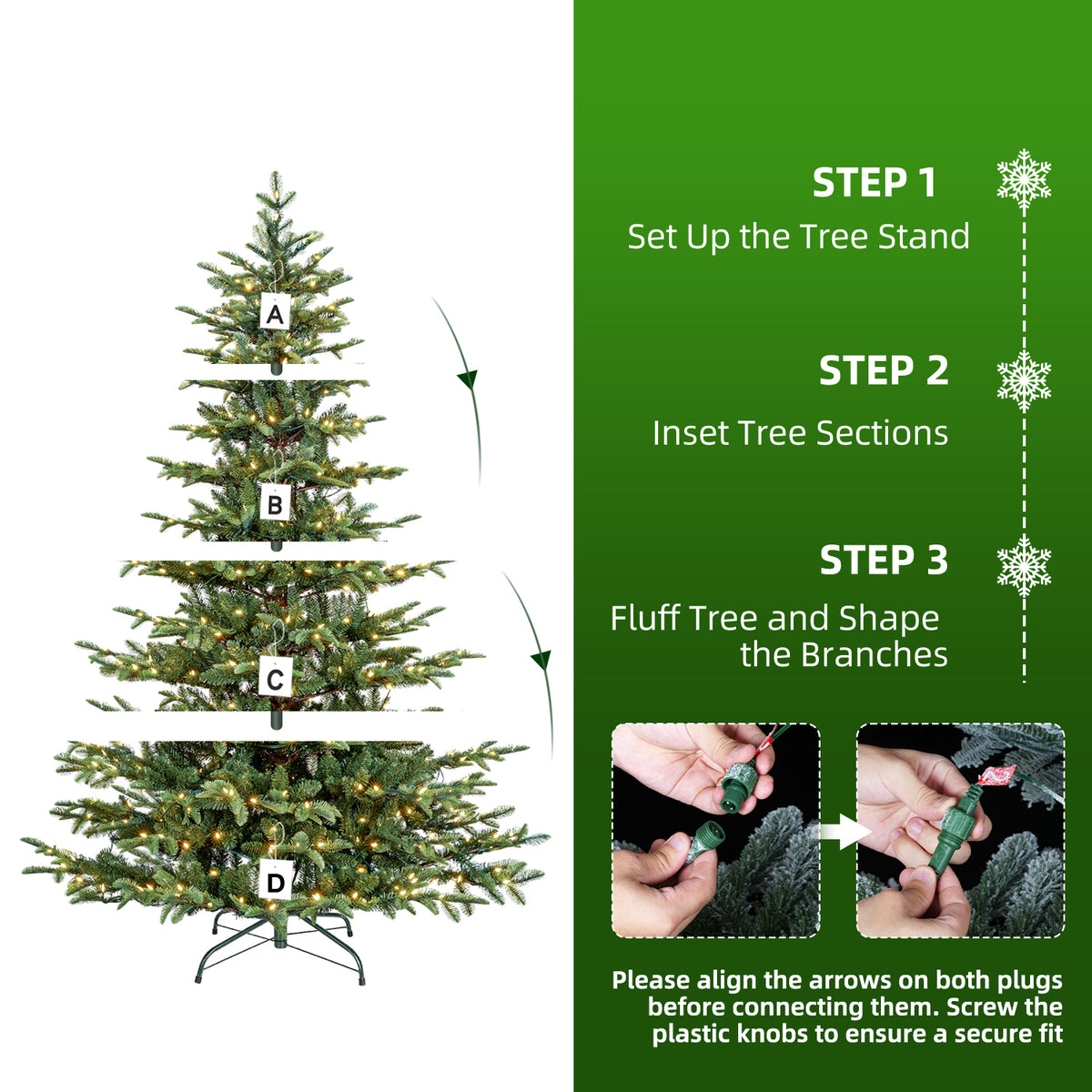 6 Ft Sparse Mixed-Tip Pre-Lit Artificial Christmas Tree with 330 Warm White LED Lights
