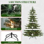 6 Ft Sparse Mixed-Tip Pre-Lit Artificial Christmas Tree with 330 Warm White LED Lights