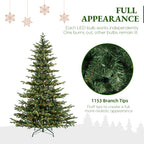 6 Ft Sparse Mixed-Tip Pre-Lit Artificial Christmas Tree with 330 Warm White LED Lights