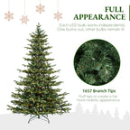 7.5 Ft Sparse Mixed-Tip Pre-Lit Artificial Christmas Tree with 450 Warm White LED Lights