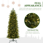 6 Ft Slim Mixed-Tip Pre-Lit Artificial Christmas Tree with Warm White LED Lights