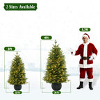 3' Merriglen Potted Fir Pre-Lit Artificial Christmas Tree with Warm White Lights