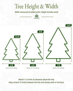 12' Everglow Pre-Lit Balsam Fir Artificial Christmas Tree with 2150 Warm White & Color LED Lights