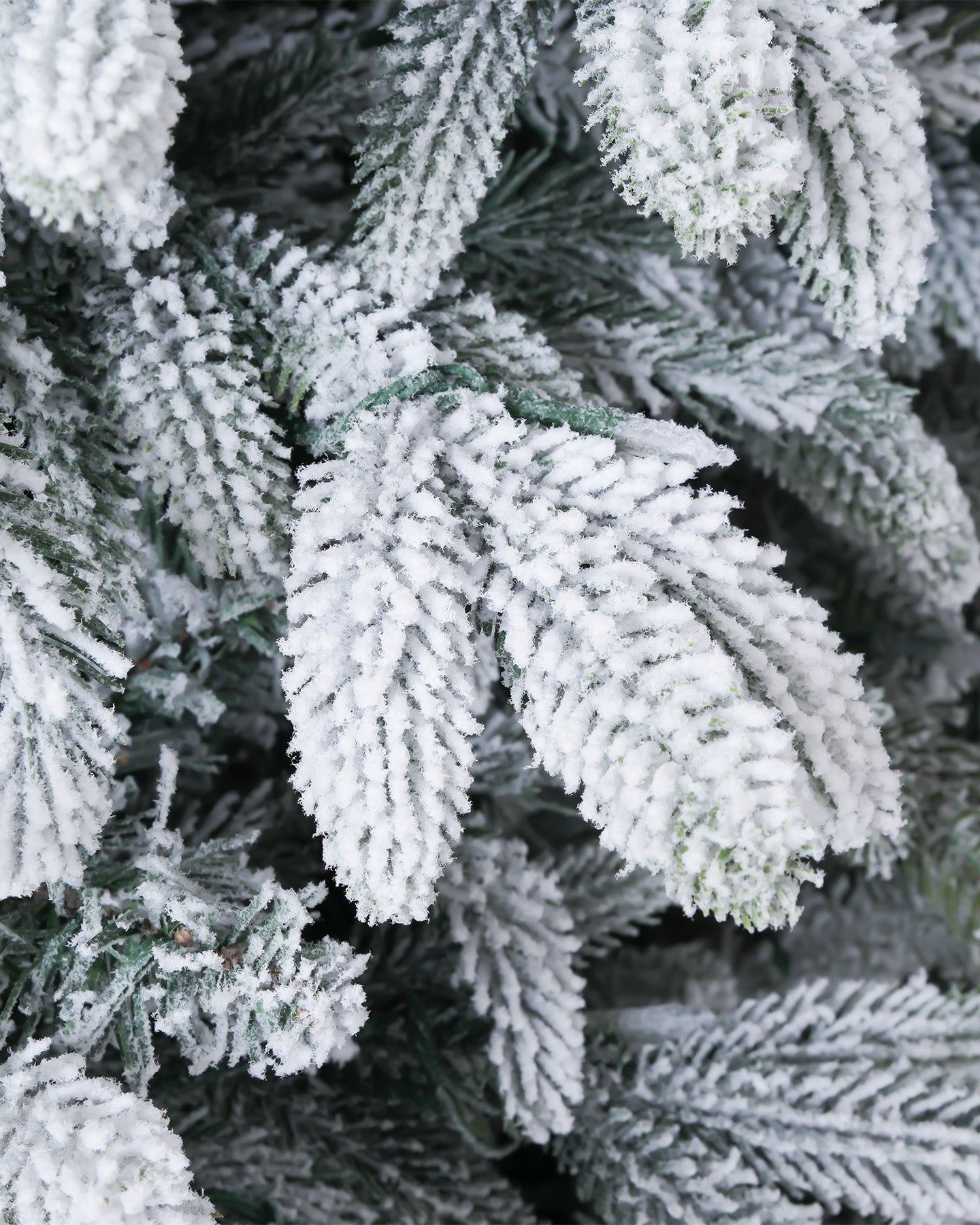 9' Frostwood Pre-Lit Flocked Fraser Fir Artificial Christmas Tree with 1050 Warm White & Color LED Lights