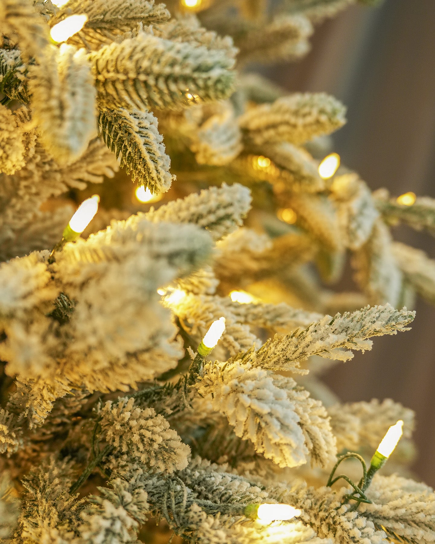 7.5' Frostwood Pre-Lit Flocked Fraser Fir Artificial Christmas Tree with 650 Warm White & Color LED Lights