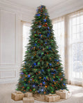 7.5' Northwood  Pre-Lit Fir Artificial Christmas Tree with 550 Warm White & Color LED Lights