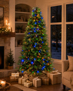 9' Northwood  Pre-Lit Fir Artificial Christmas Tree with 700 Warm White & Color LED Lights
