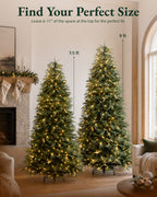 7.5' Northwood  Pre-Lit Fir Artificial Christmas Tree with 550 Warm White & Color LED Lights
