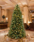 7.5' Northwood  Pre-Lit Fir Artificial Christmas Tree with 550 Warm White & Color LED Lights