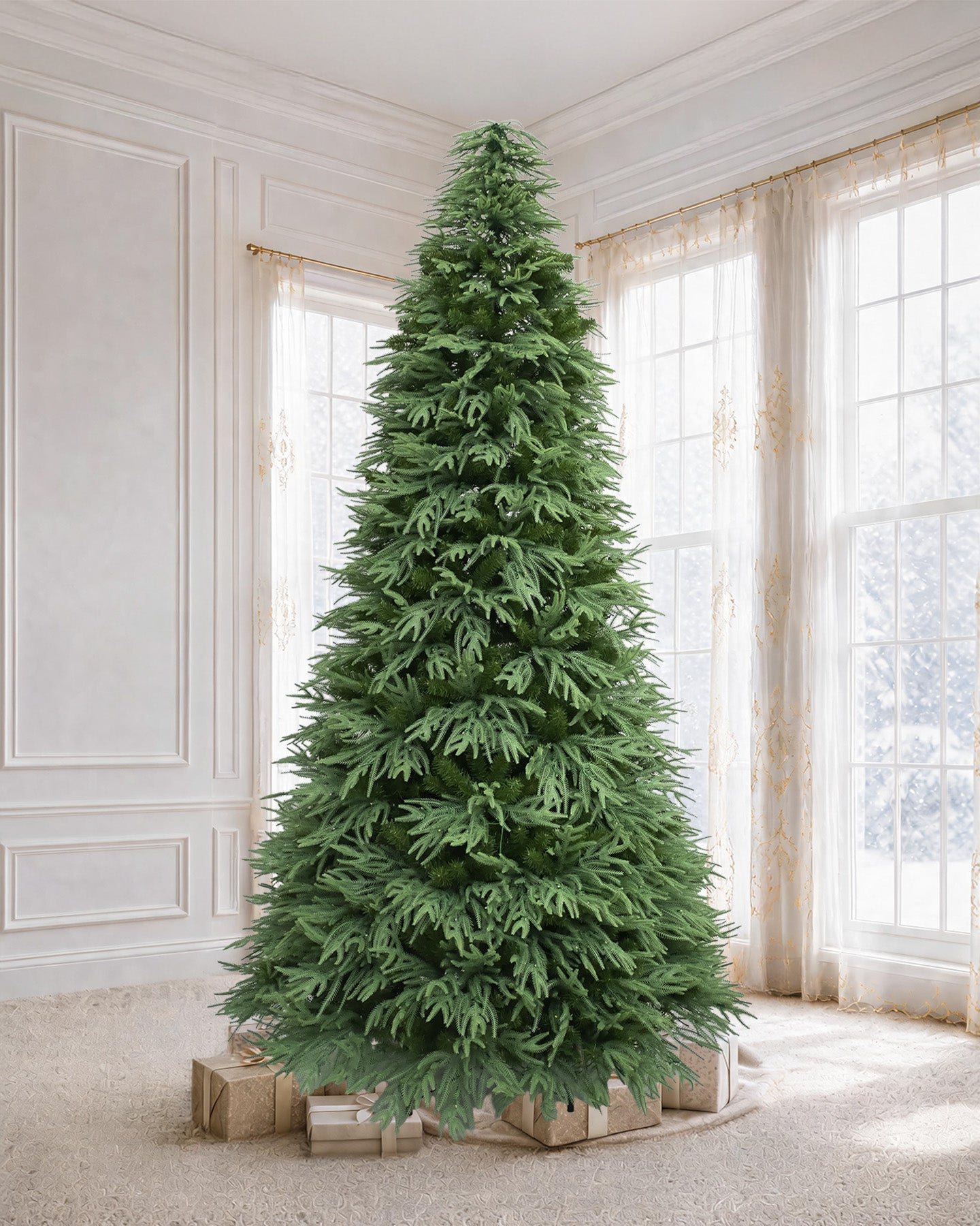 9' Northwood  Pre-Lit Fir Artificial Christmas Tree with 700 Warm White & Color LED Lights