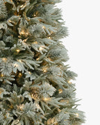 7.5' Winterpine Pre-Lit Frosted Pine Artificial Christmas Tree with 550 Warm White & Color LED Lights