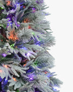 9' Winterpine Pre-Lit  Frosted Pine Artificial Christmas Tree with 700 Warm White & Color LED Lights