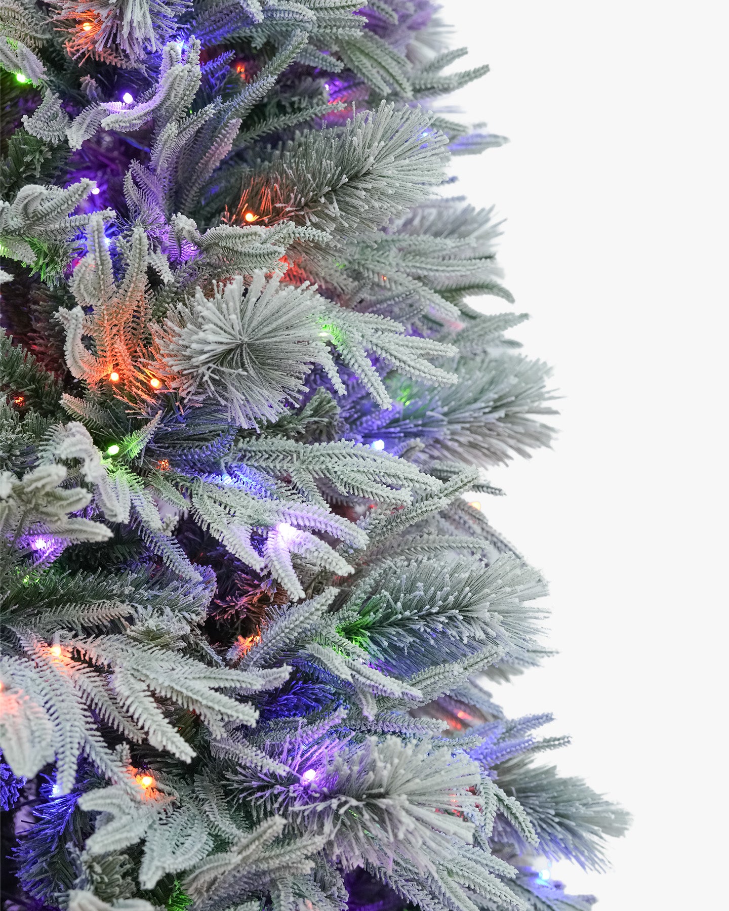 9' Winterpine Pre-Lit  Frosted Pine Artificial Christmas Tree with 700 Warm White & Color LED Lights