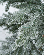 9' Keepsake Pre-Lit Layered Flocked Fir Artificial Christmas Tree with Warm White & Color LED Lights