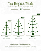 9' Keepsake Pre-Lit Layered Flocked Fir Artificial Christmas Tree with Warm White & Color LED Lights