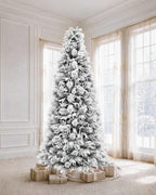 9' Winterpine Pre-Lit  Frosted Pine Artificial Christmas Tree with 700 Warm White & Color LED Lights
