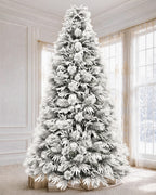 7.5' Winterpine Pre-Lit Frosted Pine Artificial Christmas Tree with 550 Warm White & Color LED Lights