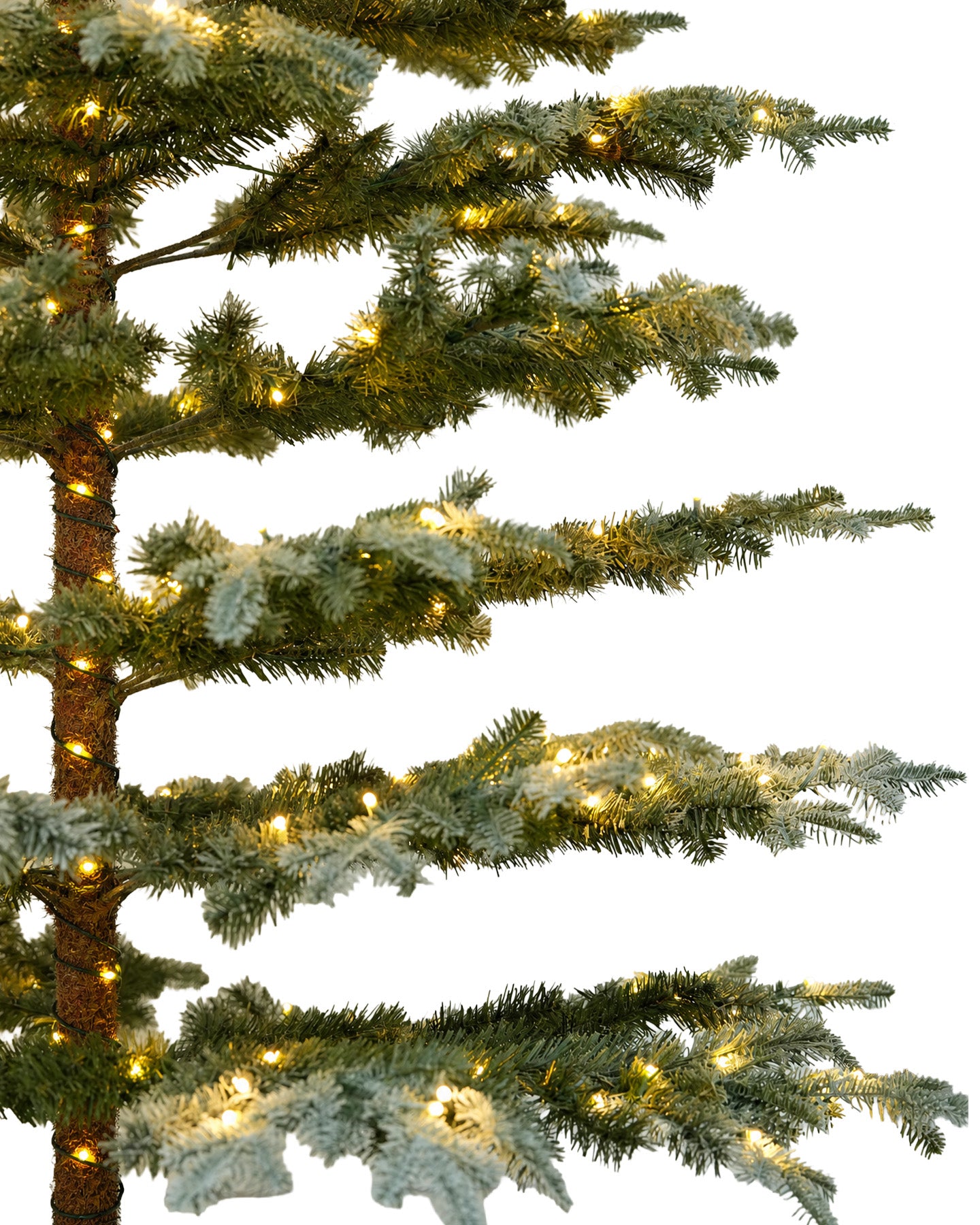 6.5' Keepsake Pre-Lit Layered Flocked Fir Artificial Christmas Tree with Warm White & Color LED Lights