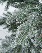 6' Keepsake Pre-Lit Layered Flocked Fir Artificial Christmas Tree with Warm White & Color LED Lights