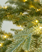 6.5' Keepsake Pre-Lit Layered Flocked Fir Artificial Christmas Tree with Warm White & Color LED Lights