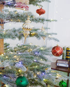 6.5' Keepsake Pre-Lit Layered Flocked Fir Artificial Christmas Tree with Warm White & Color LED Lights