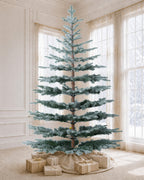 6' Keepsake Pre-Lit Layered Flocked Fir Artificial Christmas Tree with Warm White & Color LED Lights